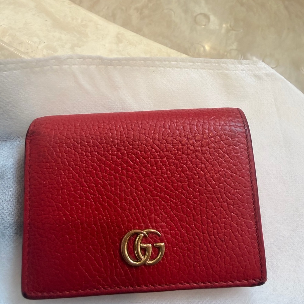 Gucci Red Leather Wallet
